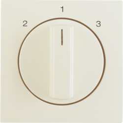 10848982 Centre plate with rotary knob for 3-step switch Berker S.1/B.3/B.7, white glossy