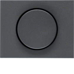 11357006 Centre plate for rotary dimmer/rotary potentiometer with setting knob,  Berker K.1, anthracite matt,  lacquered