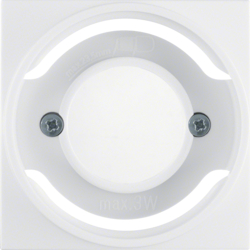 11988989 Centre plate for pilot lamp E14 Berker S.1/B.3/B.7, polar white glossy